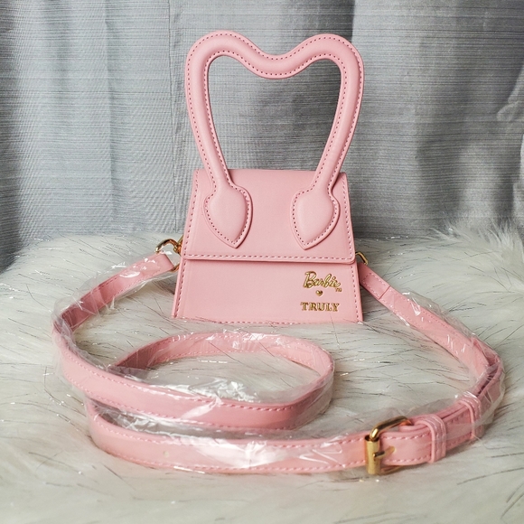 Barbie Handbags - BARBIE 💗 TRULY mini pink heart handbag crossbody bag